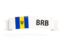 Barbados. Flag on banner. Download icon.