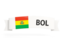 Bolivia. Flag on banner. Download icon.