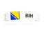 Bosnia and Herzegovina. Flag on banner. Download icon.