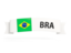 Brazil. Flag on banner. Download icon.