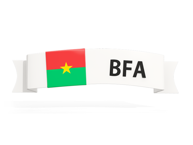 Flag on banner. Download flag icon of Burkina Faso at PNG format