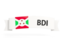 Burundi. Flag on banner. Download icon.