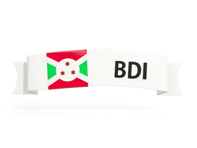 Flag on banner. Download flag icon of Burundi at PNG format