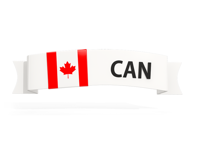 Flag on banner. Download flag icon of Canada at PNG format