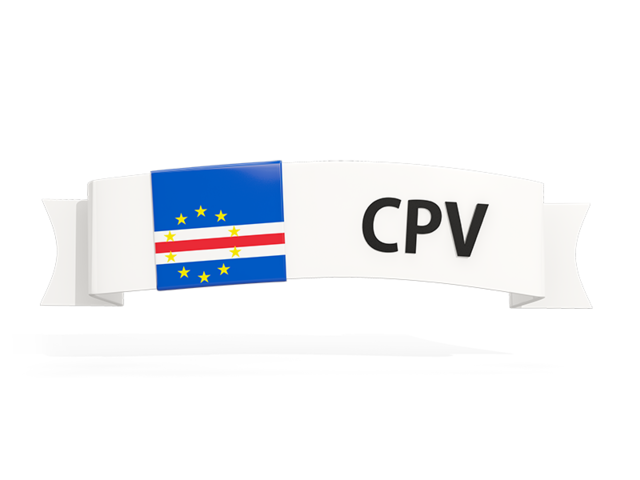 Flag on banner. Download flag icon of Cape Verde at PNG format
