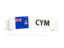 Cayman Islands. Flag on banner. Download icon.