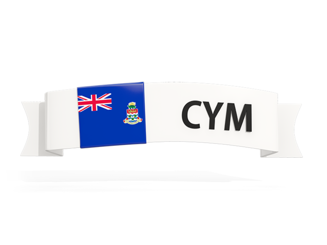 Flag on banner. Download flag icon of Cayman Islands at PNG format