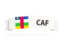 Central African Republic. Flag on banner. Download icon.