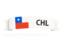 Chile. Flag on banner. Download icon.