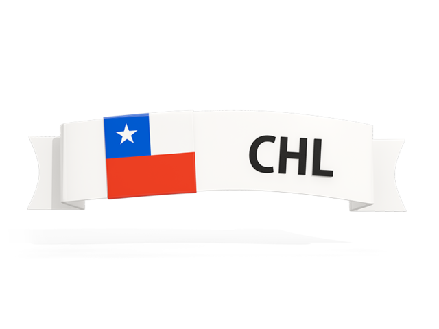 Flag on banner. Download flag icon of Chile at PNG format