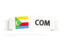 Comoros. Flag on banner. Download icon.