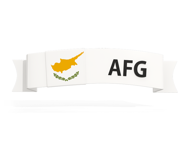Flag on banner. Download flag icon of Cyprus at PNG format