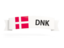 Denmark. Flag on banner. Download icon.