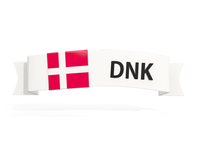 Flag on banner. Download flag icon of Denmark at PNG format