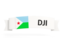 Djibouti. Flag on banner. Download icon.