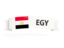 Egypt. Flag on banner. Download icon.