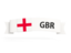 England. Flag on banner. Download icon.