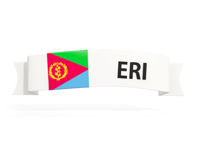 Flag on banner. Download flag icon of Eritrea at PNG format