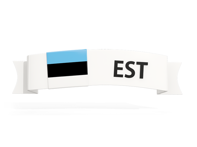 Flag on banner. Download flag icon of Estonia at PNG format