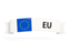 European Union. Flag on banner. Download icon.