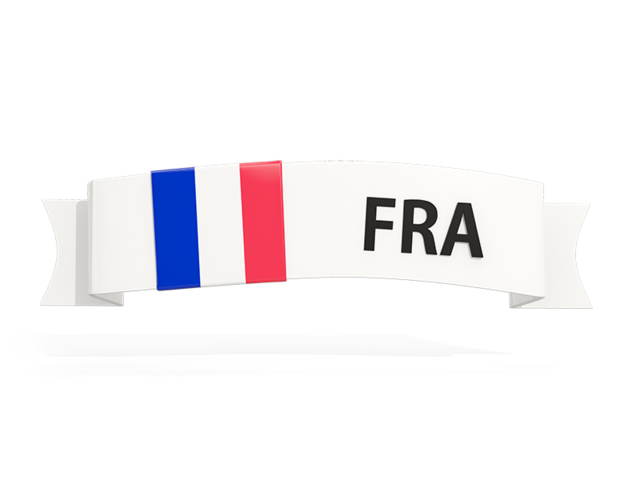 Flag on banner. Download flag icon of France at PNG format