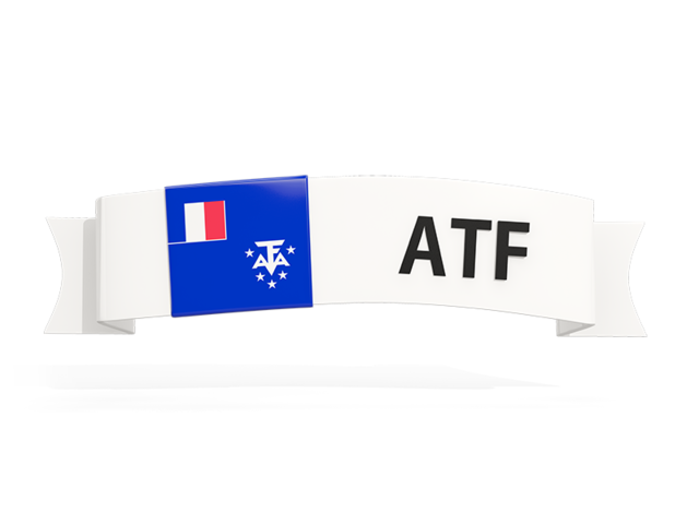 Flag on banner. Download flag icon of French Southern and Antarctic Lands at PNG format