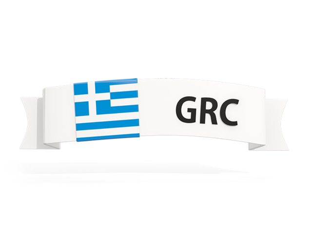 Flag on banner. Download flag icon of Greece at PNG format