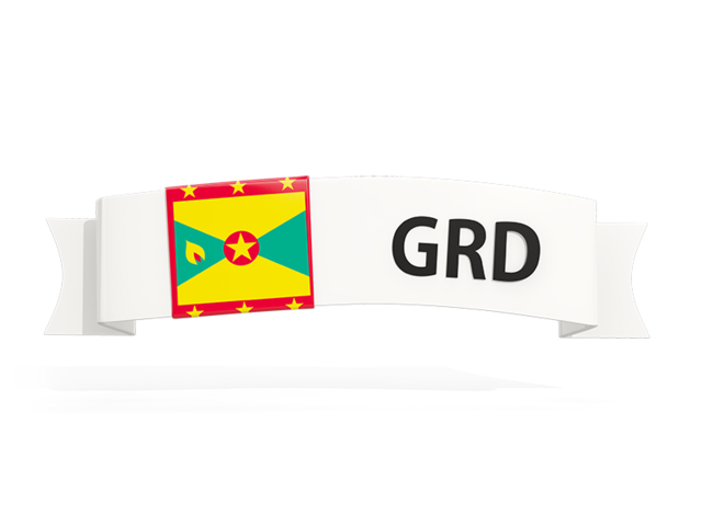 Flag on banner. Download flag icon of Grenada at PNG format