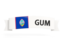 Guam. Flag on banner. Download icon.