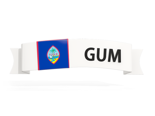 Flag on banner. Download flag icon of Guam at PNG format