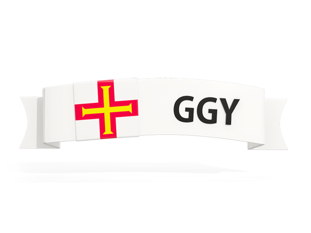 Flag on banner. Download flag icon of Guernsey at PNG format