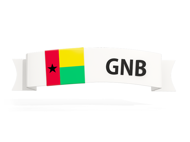 Flag on banner. Download flag icon of Guinea-Bissau at PNG format