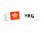 Hong Kong. Flag on banner. Download icon.