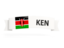 Kenya. Flag on banner. Download icon.