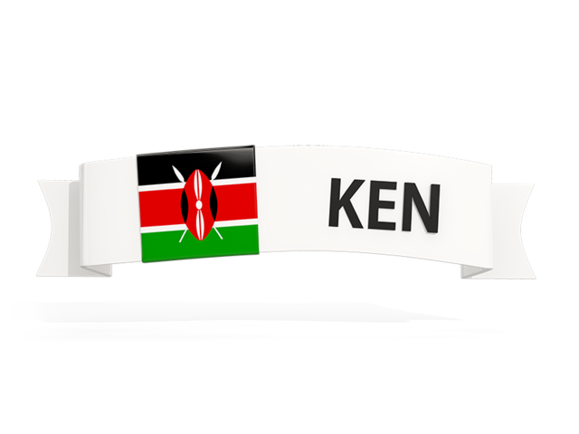 Flag on banner. Download flag icon of Kenya at PNG format