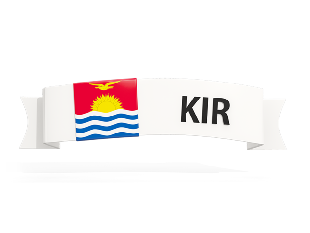 Flag on banner. Download flag icon of Kiribati at PNG format