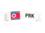 North Korea. Flag on banner. Download icon.