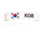 South Korea. Flag on banner. Download icon.