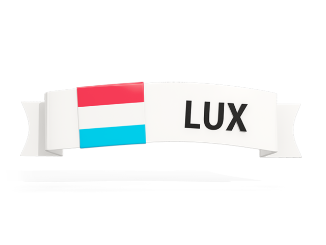 Flag on banner. Download flag icon of Luxembourg at PNG format