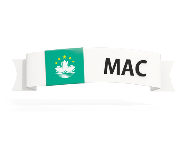 Flag on banner. Download flag icon of Macao at PNG format