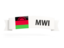 Malawi. Flag on banner. Download icon.