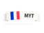 Mayotte. Flag on banner. Download icon.