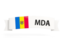 Moldova. Flag on banner. Download icon.