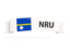 Nauru. Flag on banner. Download icon.