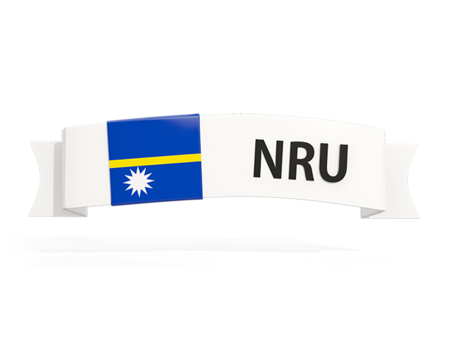 Flag on banner. Download flag icon of Nauru at PNG format