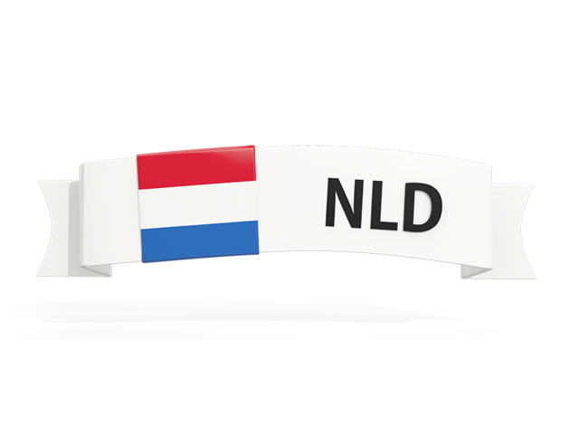 Flag on banner. Download flag icon of Netherlands at PNG format