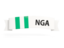 Nigeria. Flag on banner. Download icon.