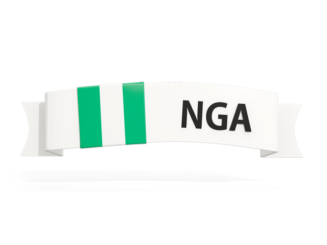 Flag on banner. Download flag icon of Nigeria at PNG format