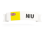 Niue. Flag on banner. Download icon.