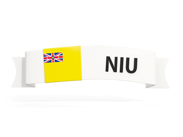 Flag on banner. Download flag icon of Niue at PNG format